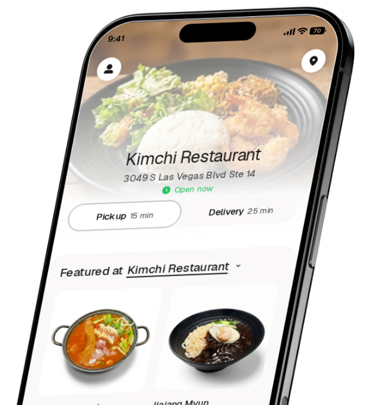 Kimchi Restaurant app preview