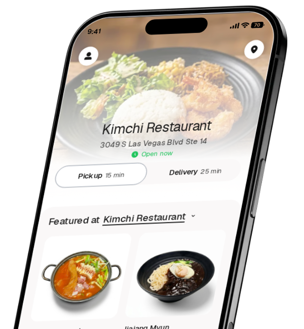 Kimchi Restaurant app preview