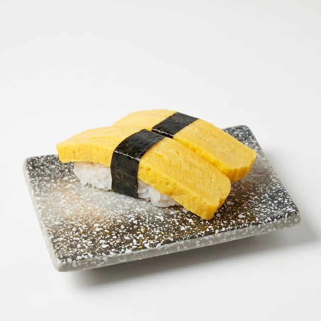 Tamago Egg Omelette Sushi.
